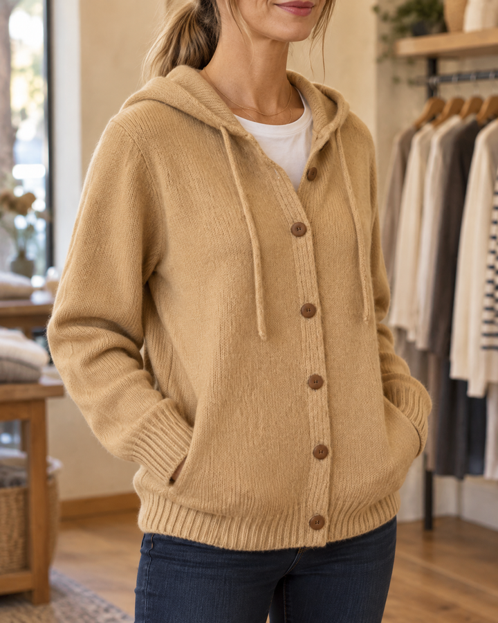 Greta - Hooded Knit Cardigan