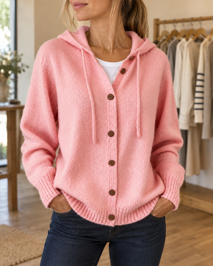 Greta - Hooded Knit Cardigan