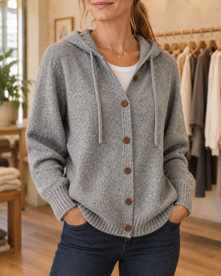 Greta - Hooded Knit Cardigan