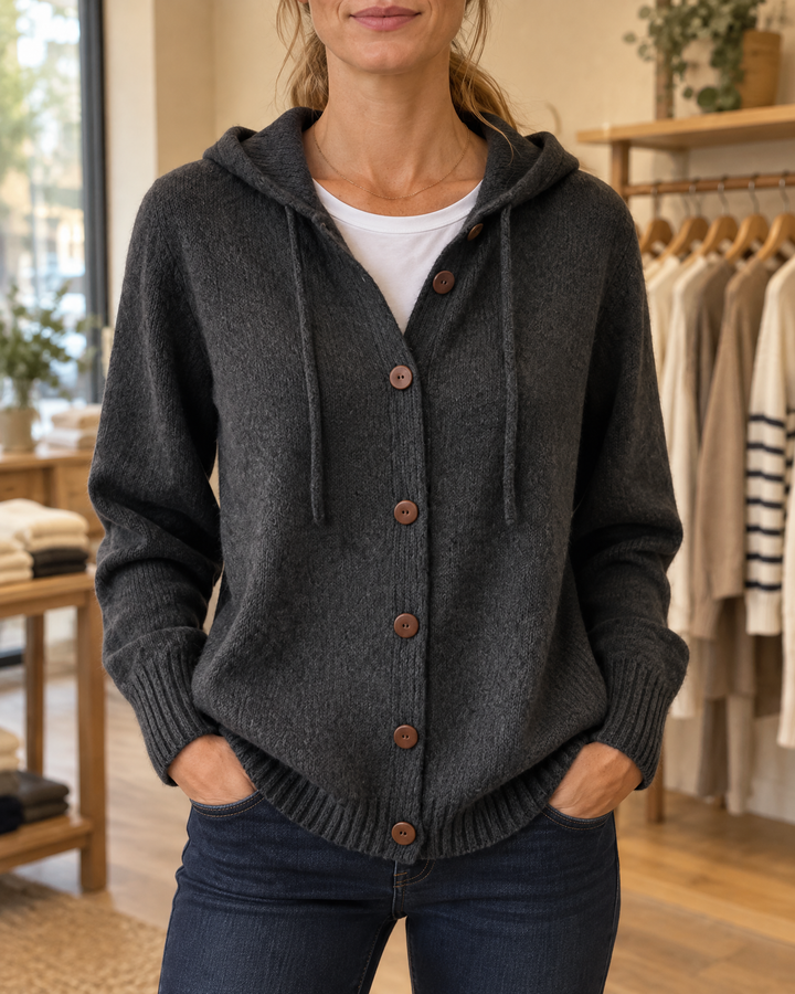 Greta - Hooded Knit Cardigan