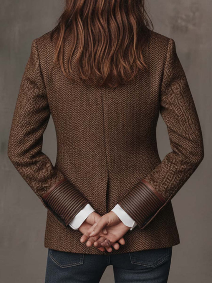 Gisèle | Blazer with Chevron Print Insets