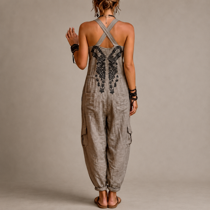Astrid – Bohemian Embroidered Jumpsuit
