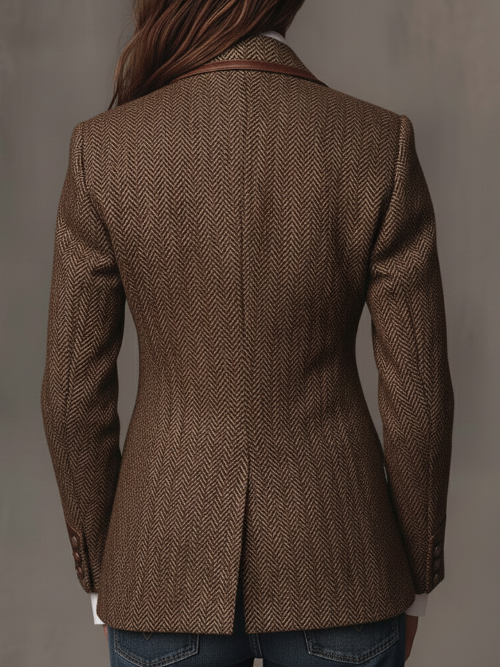 Gisèle | Blazer with Chevron Print Insets