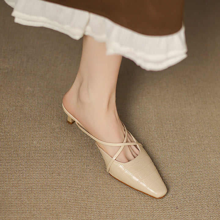 Mire Genuine Leather Mules
