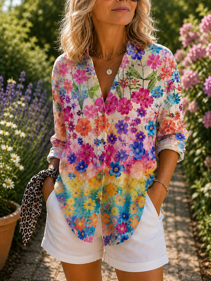 Valeria | Vibrant Artistic Blouse
