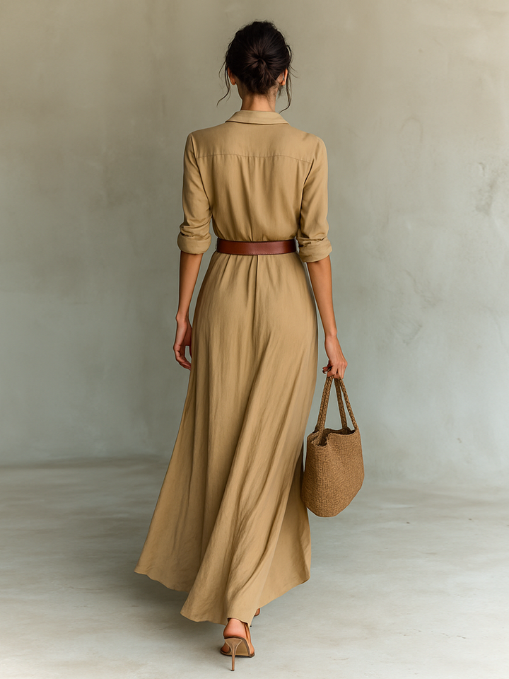 Valentino | Maxi Dress with Notched Collar