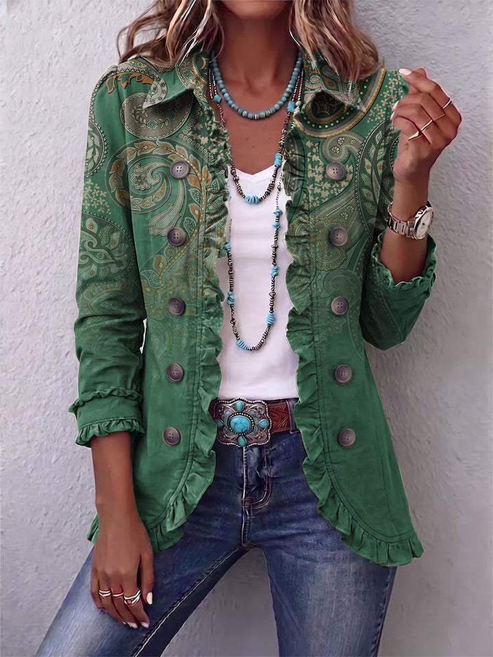 Cosima | Bohemian Paisley Jacket with Ruffles