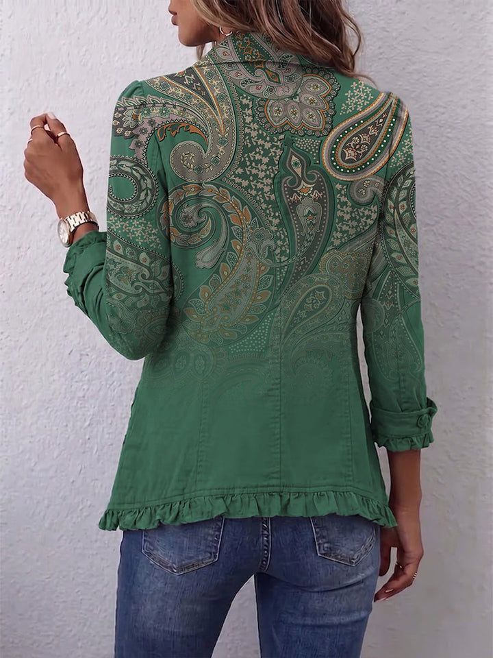 Cosima | Bohemian Paisley Jacket with Ruffles