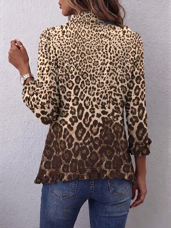 Ilaria | Leopard Jacket with Ruffles