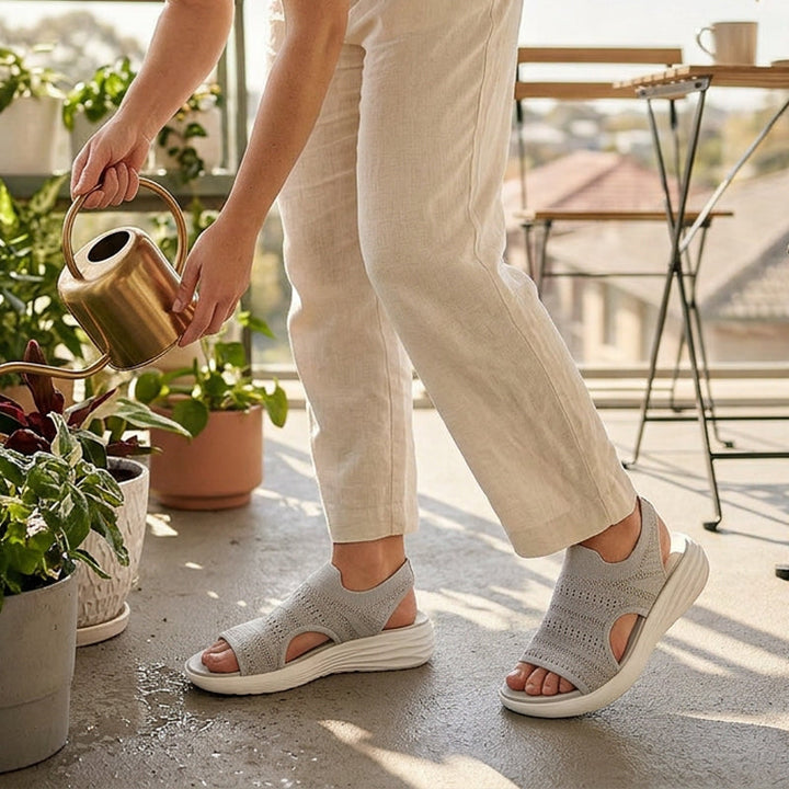 Zina - Breathable Knit Platform Sandals